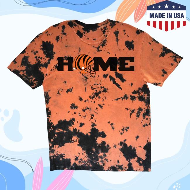 Ohio Clothing Merch Apparel Cincy Home Tie Dye Hot Shirt Orange Black Tie-Dye Ohioclothing