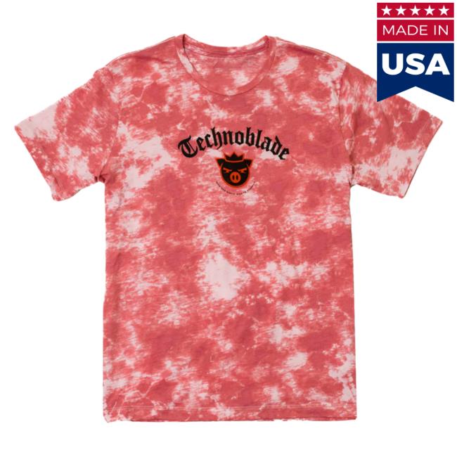 Official Technoblade Merch Store Shop To Eternity Tie Dye T Shirt Pink Tie-Dye