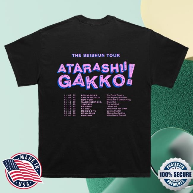 Official Atarashii Gakko Merch Ag 2023 Black Tour Top Shirt