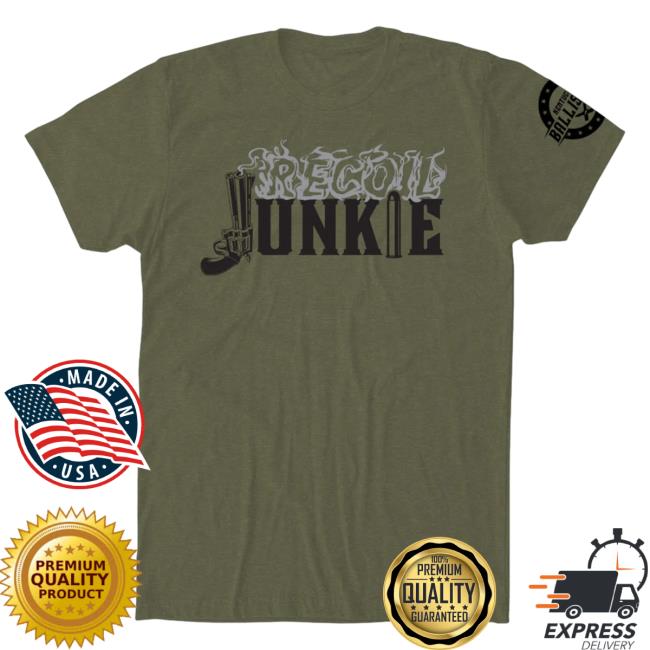 Official Kentucky Ballistics Merch Bunker Branding Kentucky Ballistics Recoil Junkie Shirt Military Green BunkerBranding KentuckyBallistics