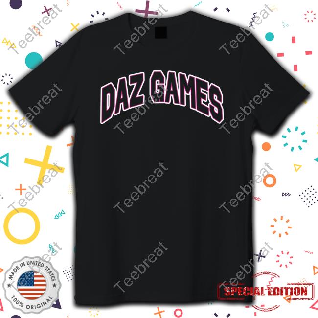 Daz Black Black Daz Games Outlined Logo Tee