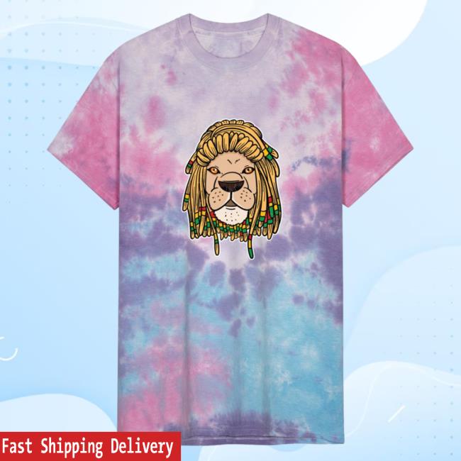 Reggae Music Rasta Rastafari Lion Cat Dread Gift Unisex Tie Dye T-Shirt Cotton Candy