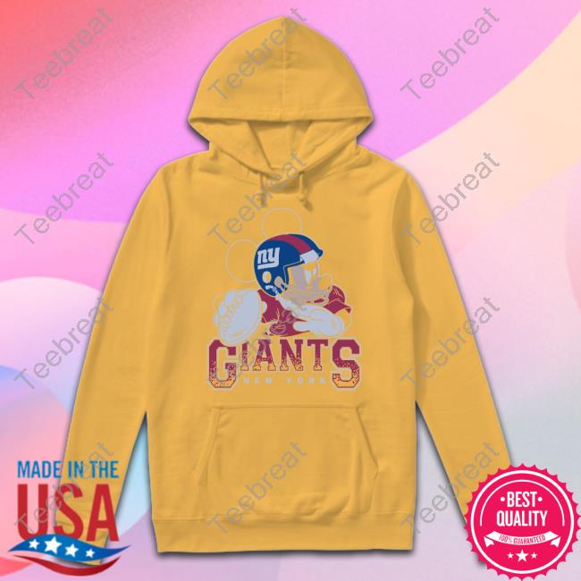 New York Giants Mickey At Quarterback Disney Vintage Football Tee
