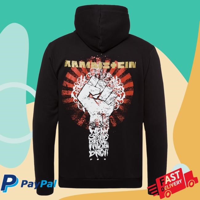 Official Rammstein Merch Store Rammstein Full Zip Hooded Sweatshirt ”Sonne”