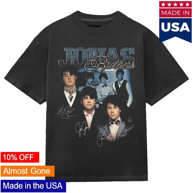 Official Jonas Brothers Merch Store Jonas Brothers Brothers Throwback Hot Shirt JonasBrothers