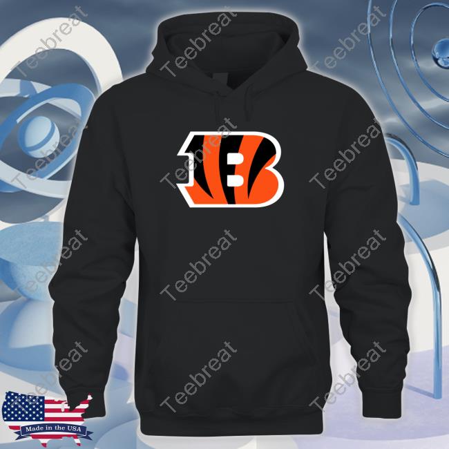 Rebel Sports Merch Official Cincinnati Bengals Primary Colour Logo Shirt