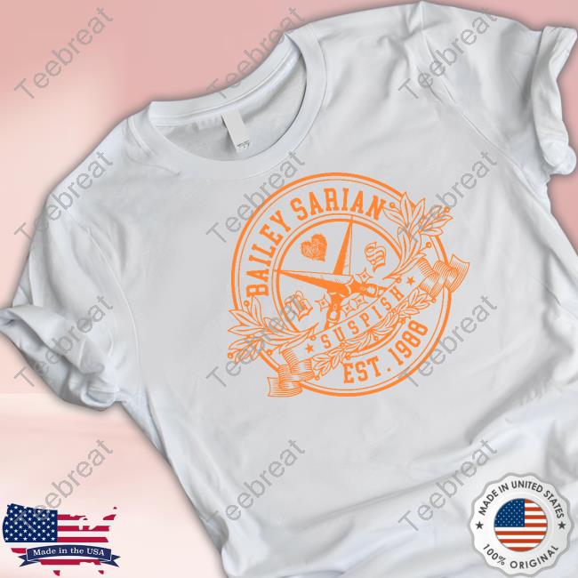 Official Bailey Sarian Merch Library Crest Bone Shirt Suspish Est 1988