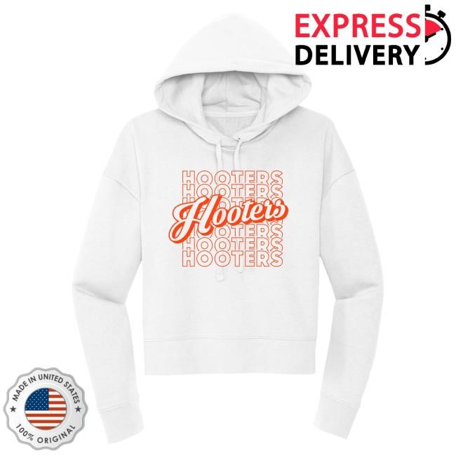 Official Hooters Store Ladies Long Crop Stacked Pullover Hoodie