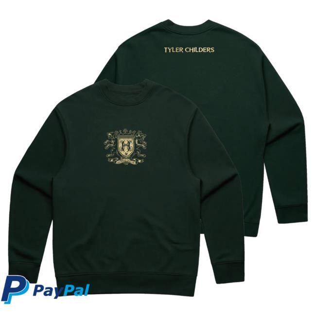 Official Tyler Childers Hickman Holler Hunting Club Crest Green Pullover Sweatshirt
