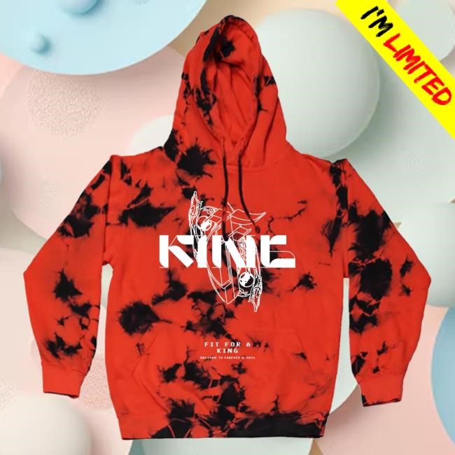 Fit For A King Welcome to Forever Tie Dye Hoody - Red