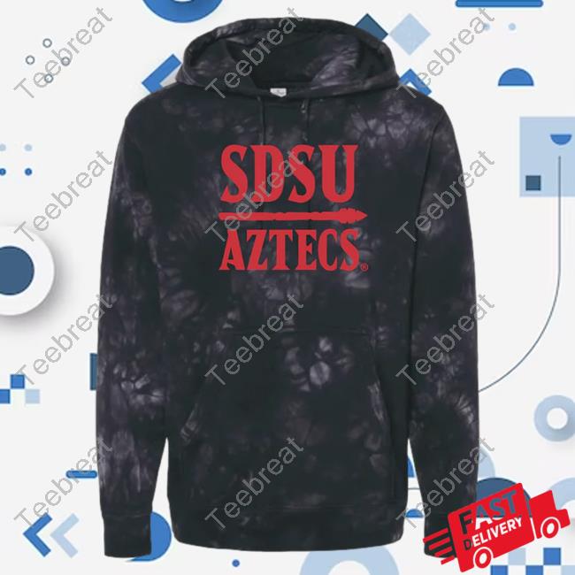 Official The Sdsu Nil Store Aztecs Football Sdsu Spear Tie Dye Hoodies