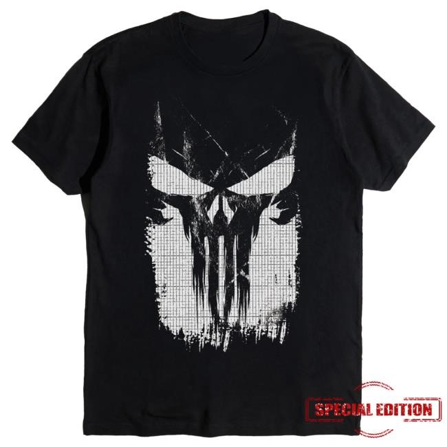 Official Heroes And Villains Forge Series Marvel The Punisher Logo Forge T Shirt