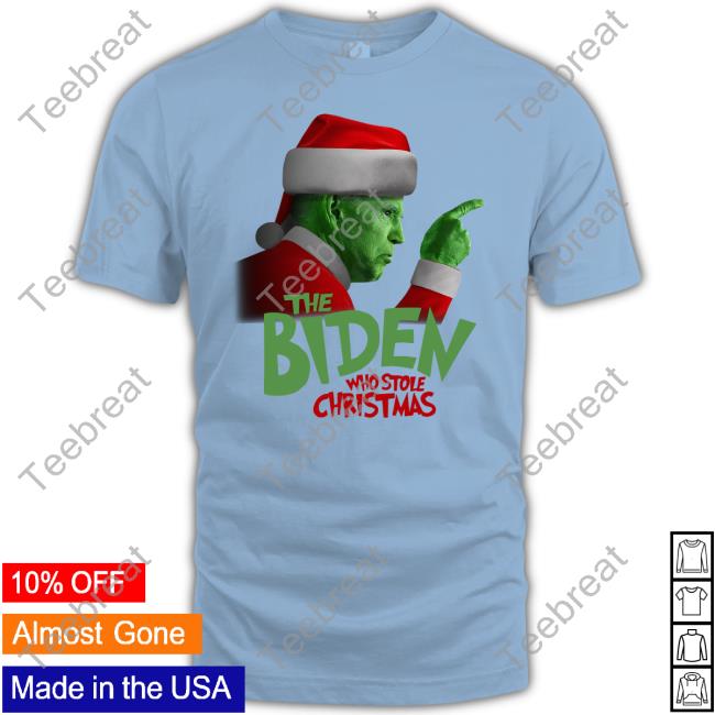 The Officer Tatum Merch Grinch The Biden Who Stole Christmas Tee Shirt Theofficertatumstore