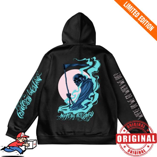 Official Any Means Necessary Clothing Where Do We Go When We Die? Back Home Of Course Sweatshirt Black