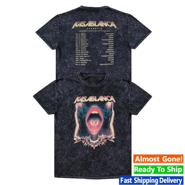 Official Kasablanca - Crossing The Rubicon Tour Vintage Wash Shirt