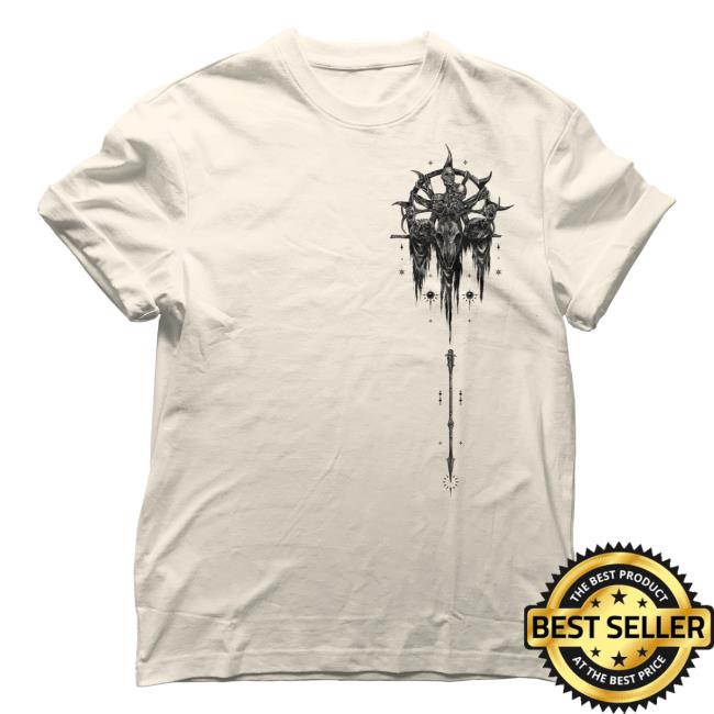 Official Svdden Death Merch The Summoning 2023 Accursed Helm Off White Tee Svddendeath