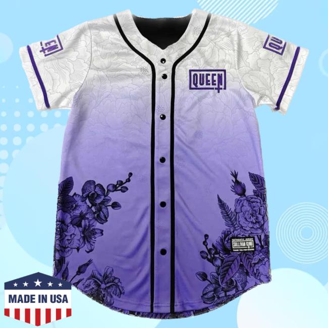 Official Sullivan King Merch 2023 "Return Of The Queen" Bassball Jersey T-Shirt Riot Purple