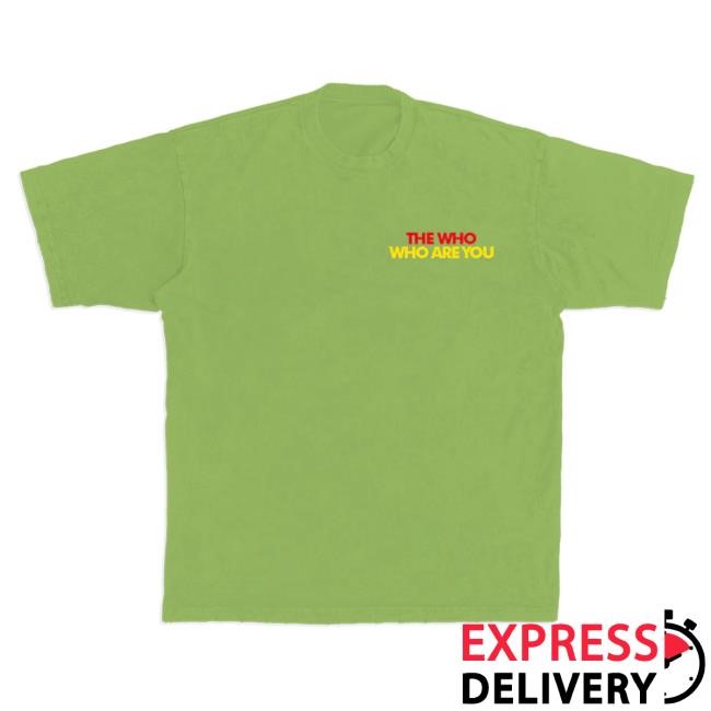 Official The Who Who Are You Green Group Photo Top Shirt The Who Rock Band