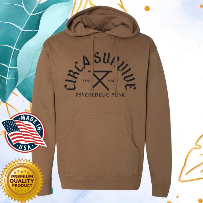 Official Circa Survive Psychedelic Punk Pullover Sweatshirt Sandstone Circasurvive