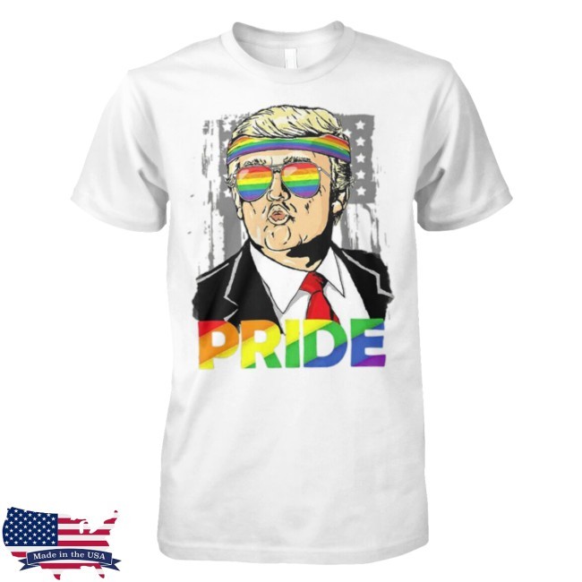 Trump Rainbow Flag Lesbian Bisexual Gay Pride LGBT New Tee