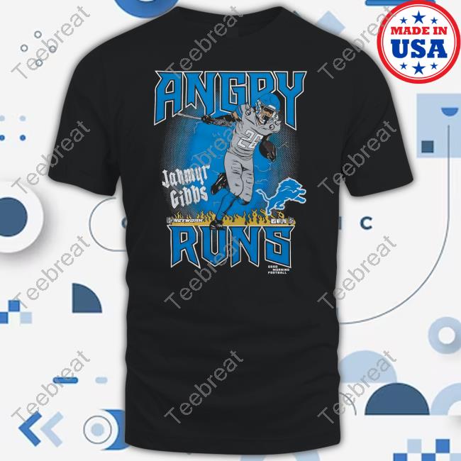 Kyle Brandt Angry Runs Lions Jahmyr Gibbs Shirt