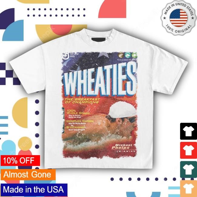 Official Heavyweight Legends Wheaties Michael Phelps 2004 Vintage Tshirt