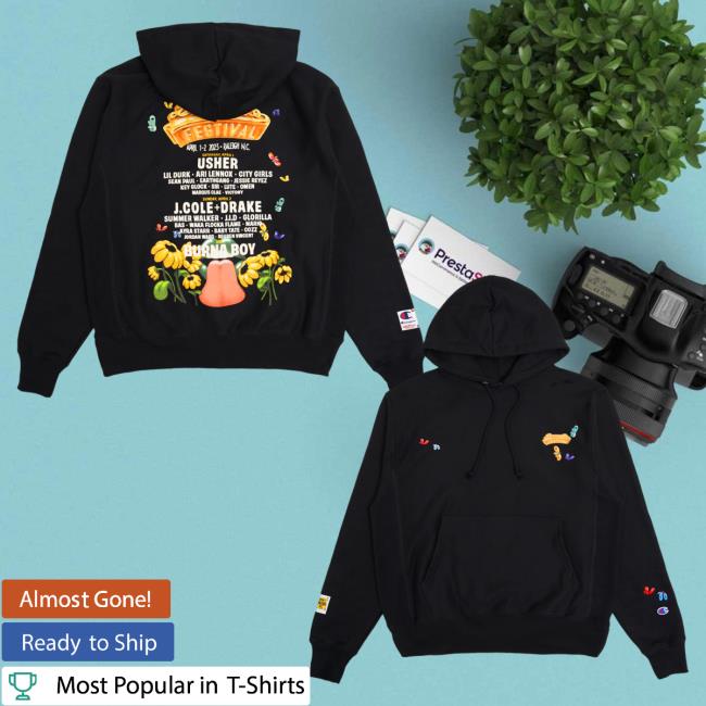 Official Dreamville Music Festival Merch Dv X Champion - Lineup Black Tees Dreamville Records