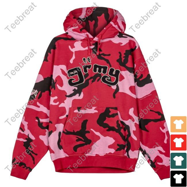 Official Grimey All Over Print Tusker Temple Vintage Hoody Red