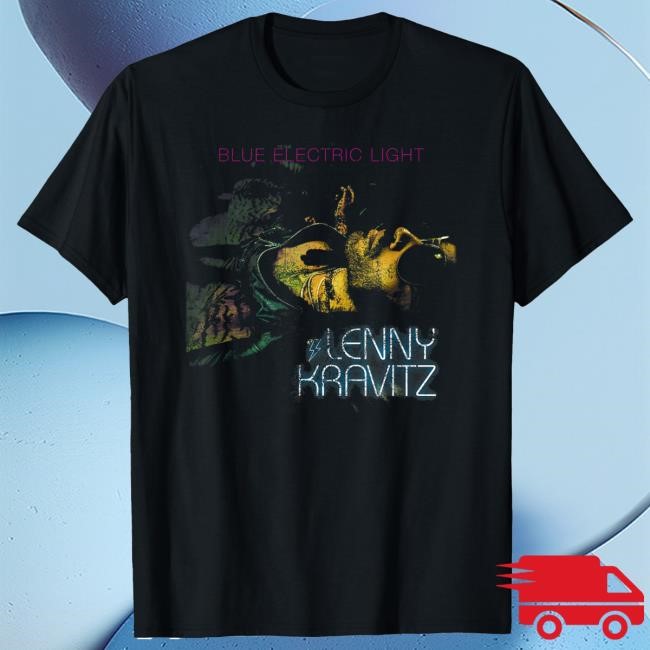 Official Lenny Kravitz – Blue Electric Light Top Shirt