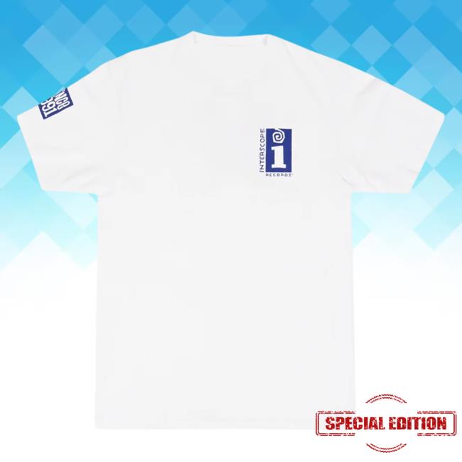 Official Interscope Records Interscope Logo Tshirt - White