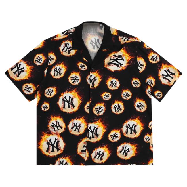 Official Pleasures Clothing Store Shop Fireball Button Down New York Yankees Shirt New