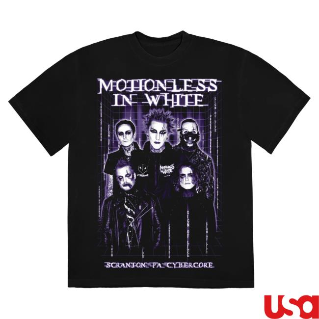 Official Motionless In White Miw Merch Store Matrix T-Shirts Black MotionlessInWhite MiwMerch