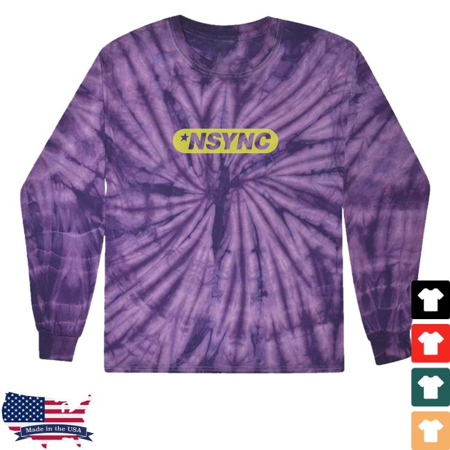 Official Nsync Merch Nsync 2023 Logo Tie Dye Longsleeve T Shirt