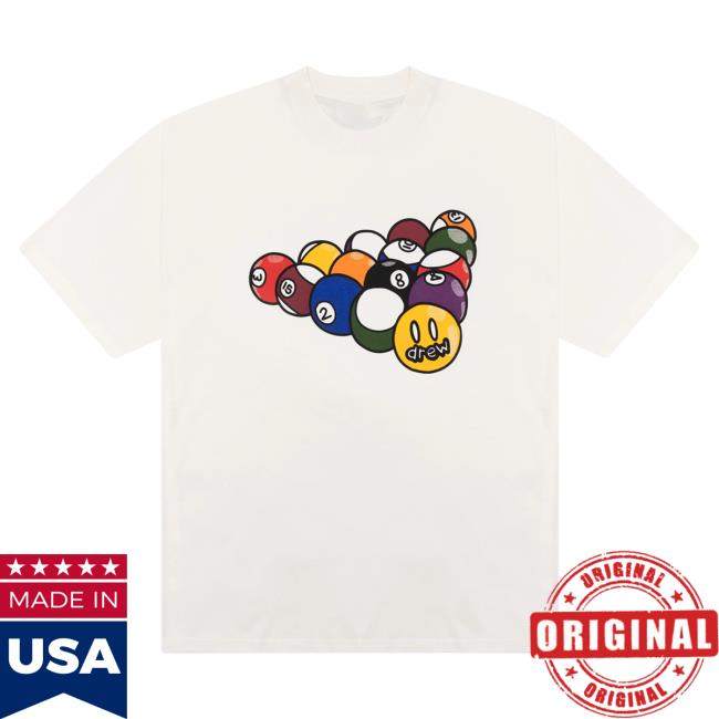 Official Drew House Merch Store Shop Pool Hall Ss T Shirt Off WhiteDrewHouse Apparel Clothing