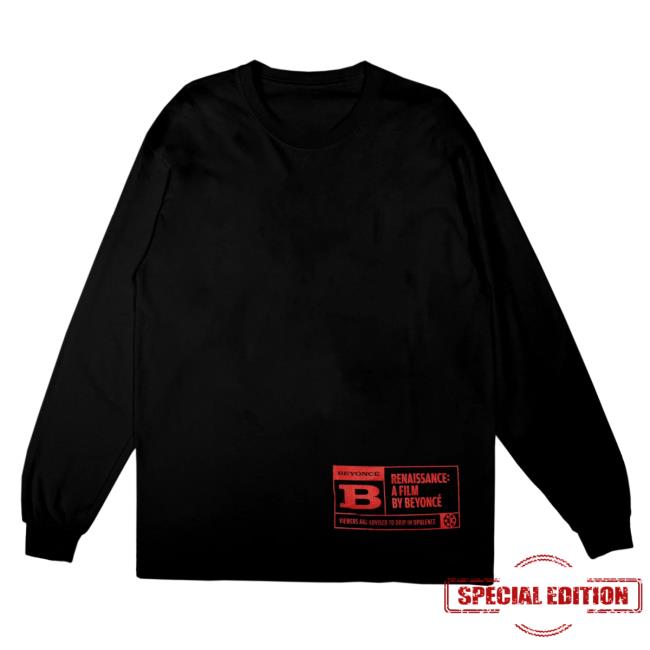 Official Beyonce Renaissance Movie Merch Store Rated B Long Sleeve Tees Beyoncé Shop
