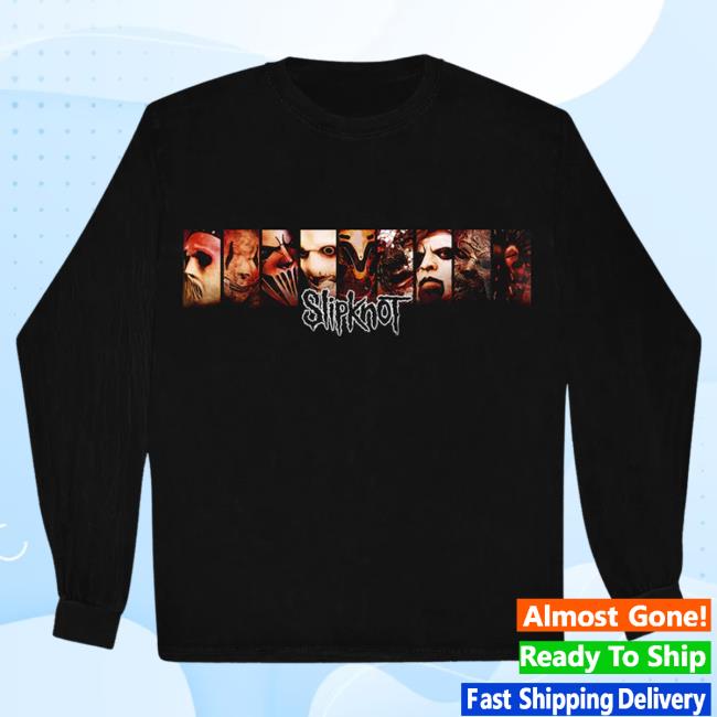 Official Slipknot Merch Store Slipknot Masks '22 Tour Black L/S Tee Slipknotmerch Apparel Clothing Shop