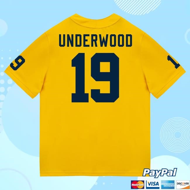 The M Den Michigan Wolverines #19 Bryce Underwood Student Athlete Maize Football Jersey T Shirt