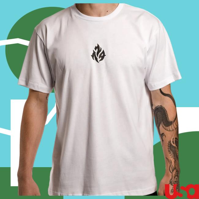 Official 729 Merch Flame White Hooded Sweatshirt 729Merch