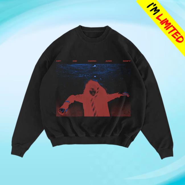 Official Billie Eilish Merch Store Sinking Black Sweatshirt 2024 Billie Eilish Shop Hit Me Hard and Soft Clothing