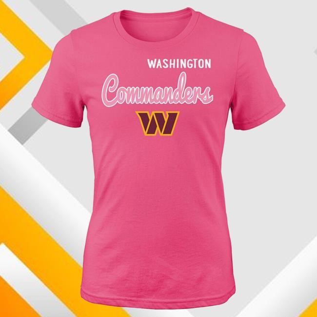 Washington Commanders Girls Pink Big Game Short Sleeve T Shirt | Rally House Official NFL