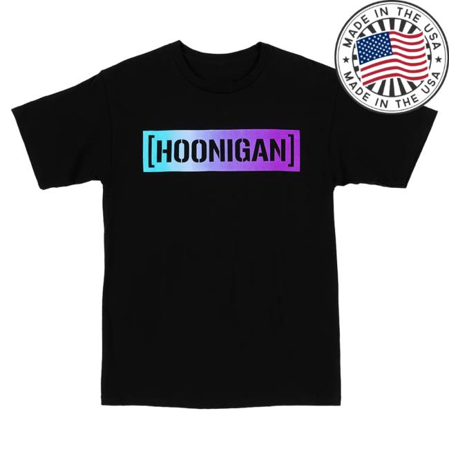 Official Hoonigan Merch Store Shop Shift Censor Bar Short Sleeve Popover Shirt Black/Teal Purple Hoonigan Apparel Clothing
