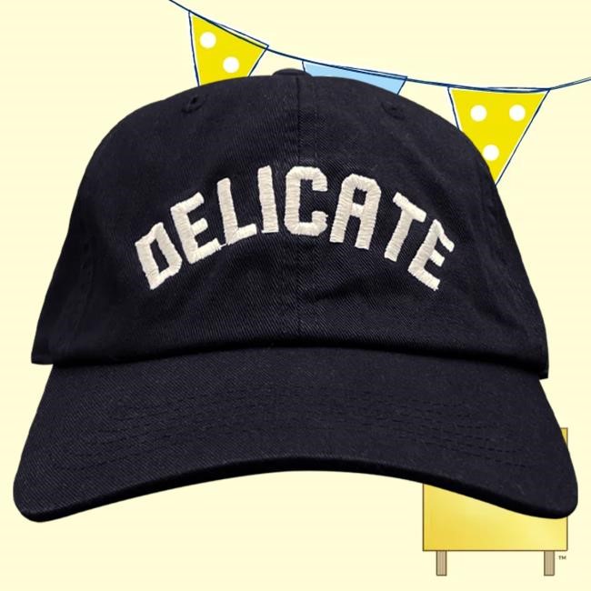 Official Hello Merch Black Delicate Cap HelloMerch