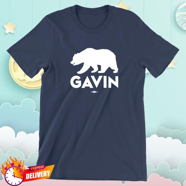 Official Gavin Newsom Shop Gavin Bear (Unisex Navy Tee) Shirt
