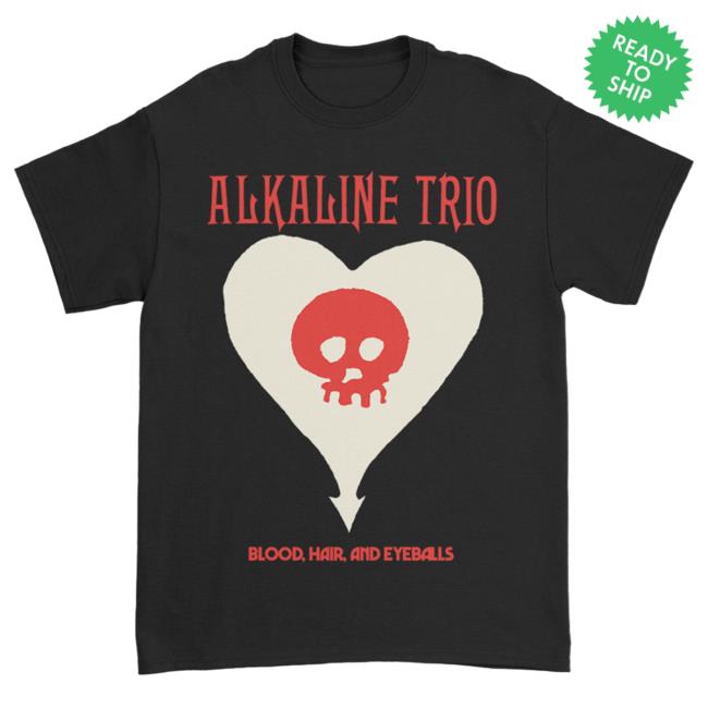 Official Alkaline Trio Merch Store Shop Alkaline Trio BHE Heartskull Attractive Shirt (Black)