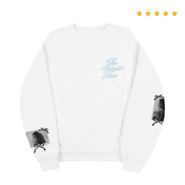 Spinnin Tour White Polaroid Crew Neck Sweatshirt Madison Beer