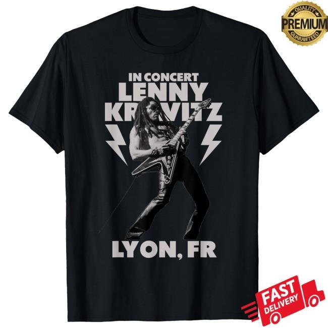 Official Lenny Kravitz – Blue Electric Light Tour 2025 Lyon T Shirt