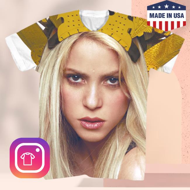 Official Shakira Clothing Store Shop Merch Shakira Crown Sublimation Shirt New