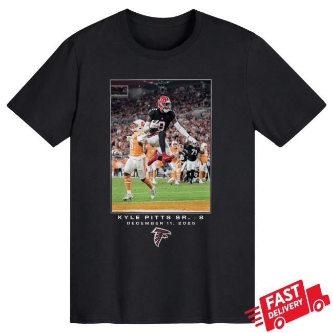 Atlanta Falcons Kyle Pitts Sr. Black NFL Flash Features Week 15 Long Sleeve T-Shirt | Official NFL Shop