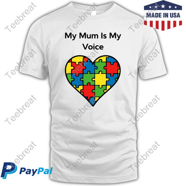 Autism My Mum Is My Voice Puzzle Heart T Shirts