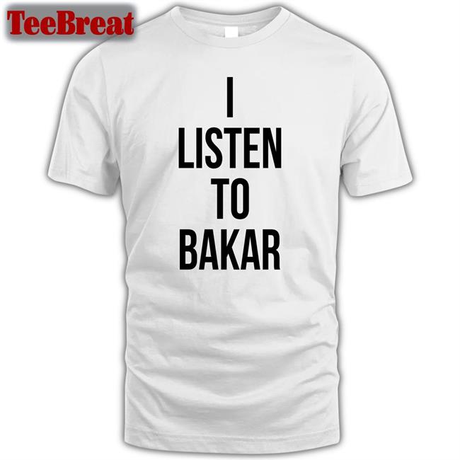 Yeaabk I Listen To Bakar Hooded Sweatshirt White